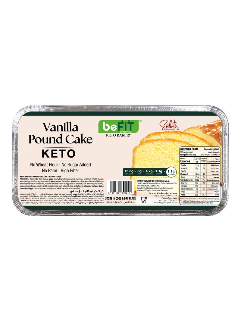 Keto Salute Low Carbs Vanilla Pound Cake