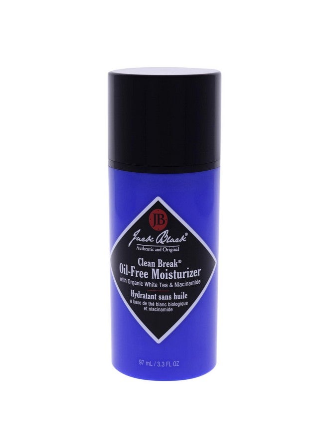 Jack Black Clean Break Oil-Free Moisturizer, 3.3 Fl. Oz - Face Moisturizer for Men, Face Lotion, Daily Moisturizer for Face, Skin Moisturizer Face Cream - Image 1
