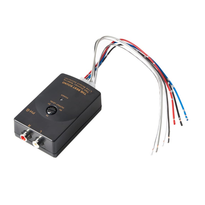 NuIth Car Audio Speaker Wire to RCA Line Output Converter, 2-Channel High to Low RCA Converter for Adding Amplifier Subwoofer to Stock Stereo - Image 1