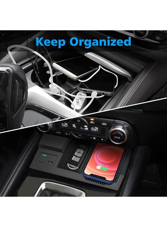 CarQiWireless Wireless Car Charger for Mazda CX5 2017-2023 2022 Accessories, Wireless Phone Charging Pad for CX-5 2018 2019 2020 2021 - Image 5