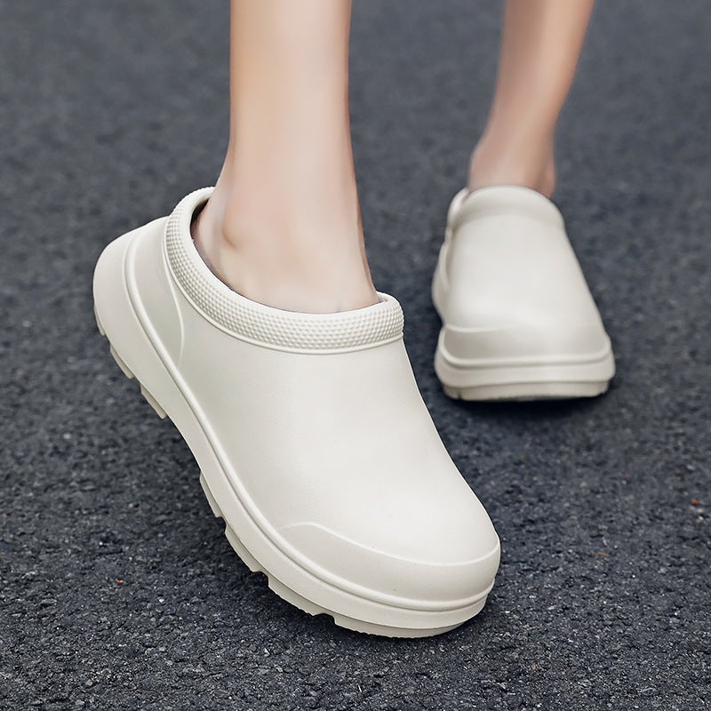Popular Non-Slip Eva Closed Toe Slippers Kitchen Shoes Work Shoes Restaurant Men'S And Women'S Rubber Shoes Chef Shoes Waterproof Oil-Proof Half Slippers - Image 4