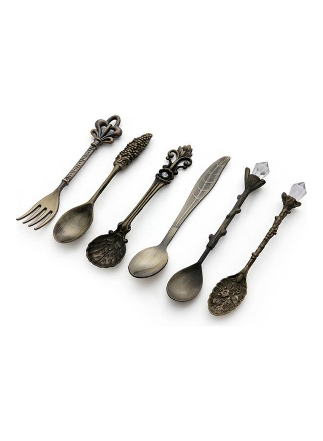 NIBEMINENT 6-Piece Dessert Flatware Kitchen Tools Multicolour 18 x 12cm - Image 1