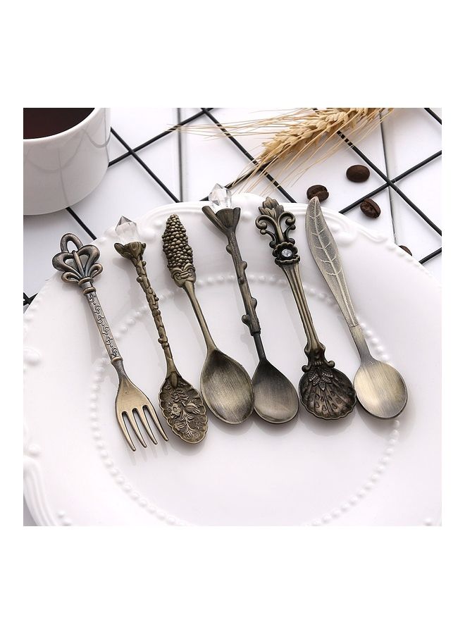 NIBEMINENT 6-Piece Dessert Flatware Kitchen Tools Multicolour 18 x 12cm - Image 3