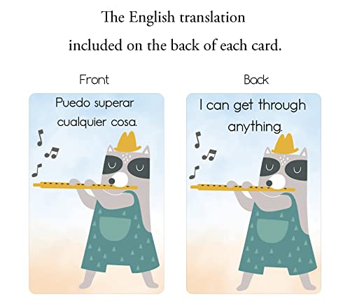 1step2dream Spanish English Affirmation Cards for Kids | Bilingual Motivational | 30 Positive Empowering Cards for Students | Mindfulness, Affirmations, Self Esteem, Relaxation & More - Image 4