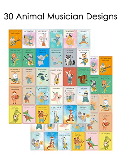 1step2dream Spanish English Affirmation Cards for Kids | Bilingual Motivational | 30 Positive Empowering Cards for Students | Mindfulness, Affirmations, Self Esteem, Relaxation & More - Image 5