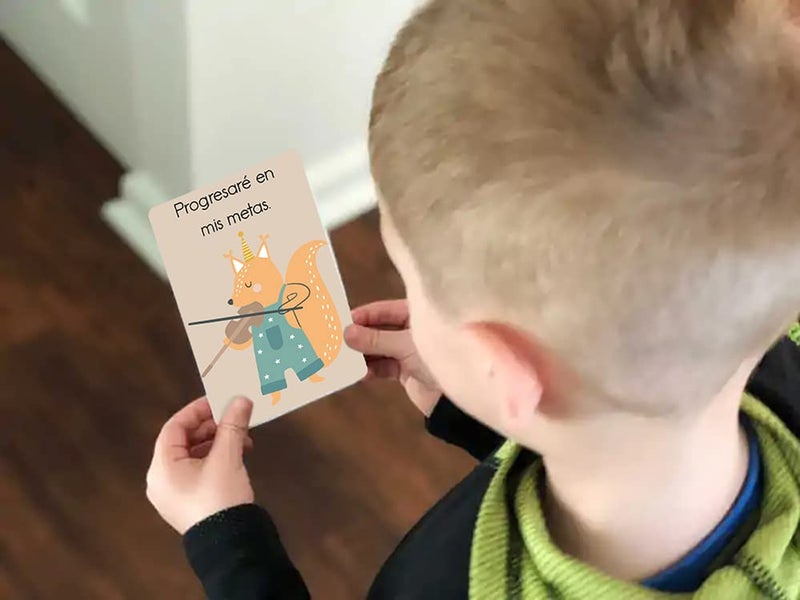 1step2dream Spanish English Affirmation Cards for Kids | Bilingual Motivational | 30 Positive Empowering Cards for Students | Mindfulness, Affirmations, Self Esteem, Relaxation & More - Image 3