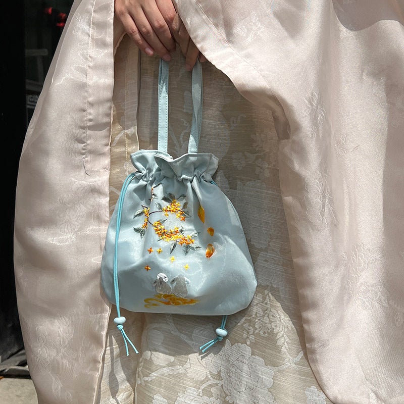 Four Seasons Universal Su Embroidery Bag Elegant All-Match Handbag National Style Cheongsam Bag Crossbody Bag Chinese Elements Antique Bag - Image 5