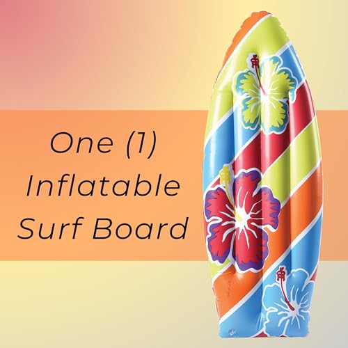 U.S. Toy US Toy Inflatable Surf Board Luau Decoration Theme Beach Pool Toy - 3 Feet Long - Image 2