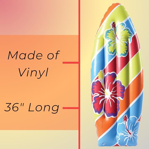 U.S. Toy US Toy Inflatable Surf Board Luau Decoration Theme Beach Pool Toy - 3 Feet Long - Image 4