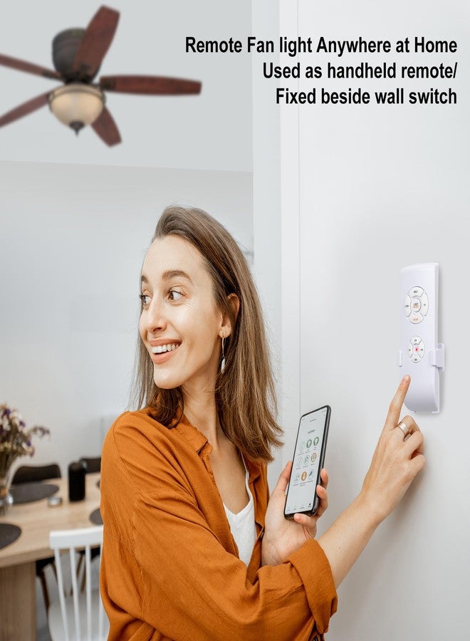 LPHUMEX Ceiling Fan Light Remote Control Kit with Ultra-Small Receiver - Ceiling Fan Speed, Timer & Light Control, Universal Compatibility for AC Motor Hunter/Honeywell/Hampton Bay/Other Ceiling Fans - Image 4