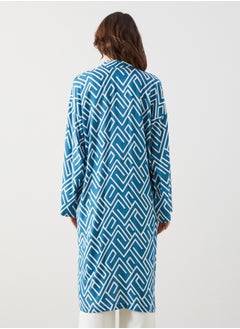 LC WAIKIKI Shawl Neck Patterned Long Sleeve Kimono  - Image 4
