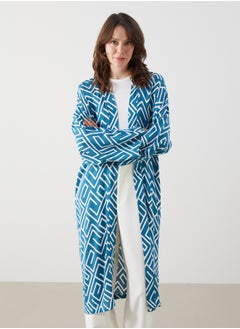 LC WAIKIKI Shawl Neck Patterned Long Sleeve Kimono  - Image 1