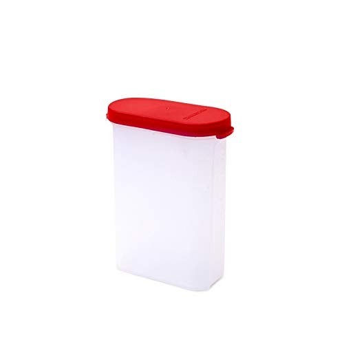 Mahaware Modular Mini Oval Airtight Kitchen Storage Container Set of 6 (275ml) – Red Plastic Box for Food, Masala & Dal; Grain Organiser Jars for Spices & Dry Items - Image 2