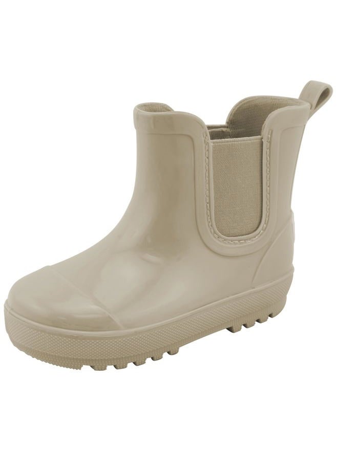 Bearpaw Toddler Rain Boots, Waterproof Rubber Kids Rainboot, Girls/Boys Light Water Shoes for Muddy Park/Hiking, Taupe Gloss/5 - Image 1