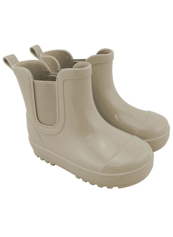 Bearpaw Toddler Rain Boots, Waterproof Rubber Kids Rainboot, Girls/Boys Light Water Shoes for Muddy Park/Hiking, Taupe Gloss/5 - Image 2