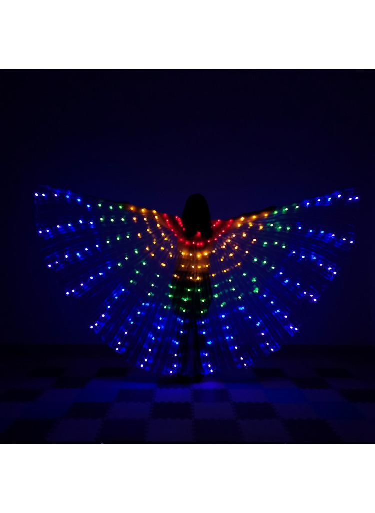 Bluejw Belly Dance Adjustable Led Isis Wings Cloak Dancing Props Accessories LED Wing Belly Dance Glow Light Up Costume Party Club Wear Wings With Sticks - Image 1