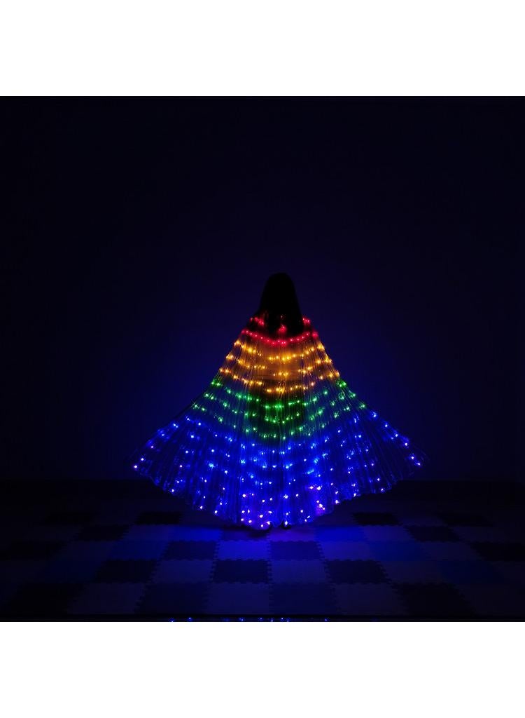 Bluejw Belly Dance Adjustable Led Isis Wings Cloak Dancing Props Accessories LED Wing Belly Dance Glow Light Up Costume Party Club Wear Wings With Sticks - Image 2