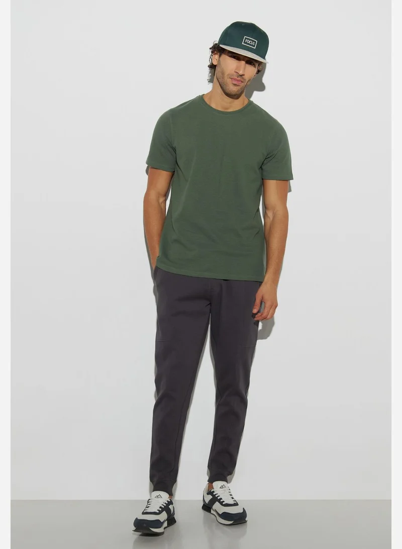 Iconic Popcorn Textured Crew Neck T-Shirt