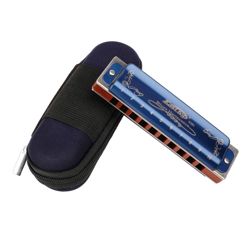 Eison Easttop Professional Harmonica Blues Key of C 10 Hole 20 Tone Heavy Duty with Case & Cleaning Cloth for Professional Player, Beginner, Students, Best Gift - Image 4