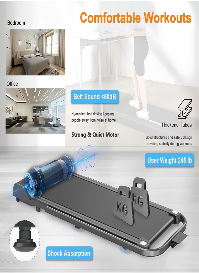 Walking Pad Under Desk Treadmill Treadmills for Home 2 in 1 Walking Machine Portable Folding Electric Motorized Walking and Jogging Machine for Home and Office Workout with Remote Control LED Display - pzsku/Z5CF540EFC39957000906Z/45/_/1735374889/f92435b7-6e97-41c4-b23f-e9e6ec4db701