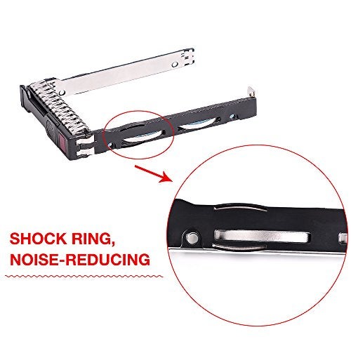 QUEENTI 2.5" SFF SAS SATA SSD Hard Drive Carrier Tray Caddy 651687-001 651699-001 for HP Proliant ML350 DL360p DL380P DL160 Gen8 G8 Gen9 G9 with 4 Mounting Screws and Screw Driver by Queenti - Image 3