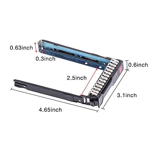 QUEENTI 2.5" SFF SAS SATA SSD Hard Drive Carrier Tray Caddy 651687-001 651699-001 for HP Proliant ML350 DL360p DL380P DL160 Gen8 G8 Gen9 G9 with 4 Mounting Screws and Screw Driver by Queenti - Image 2