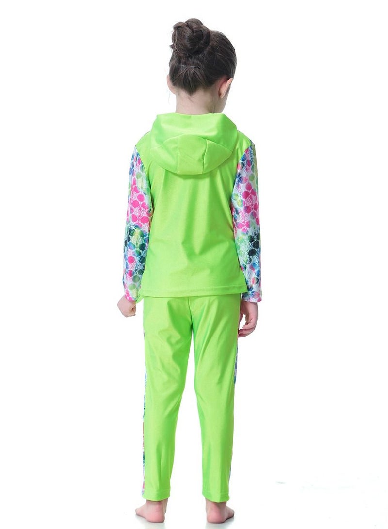 Loquat Girls Three-piece Set Swimwear Long Sleeve and Long Trousers - Image 2