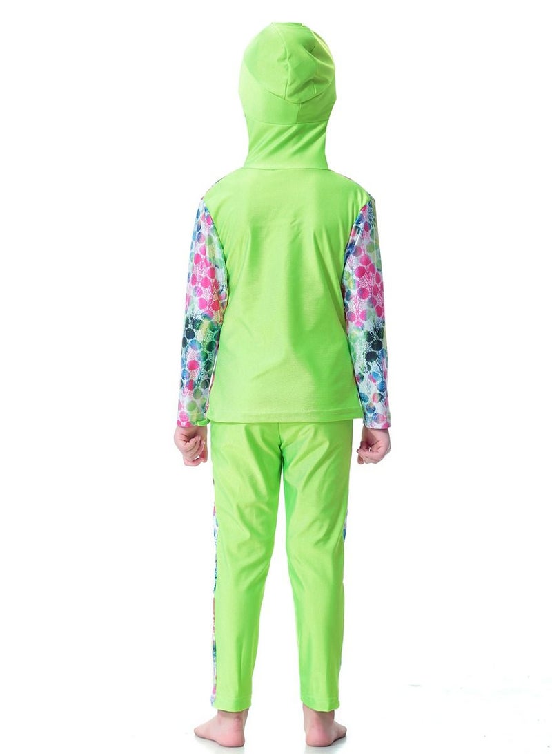 Loquat Girls Three-piece Set Swimwear Long Sleeve and Long Trousers - Image 3