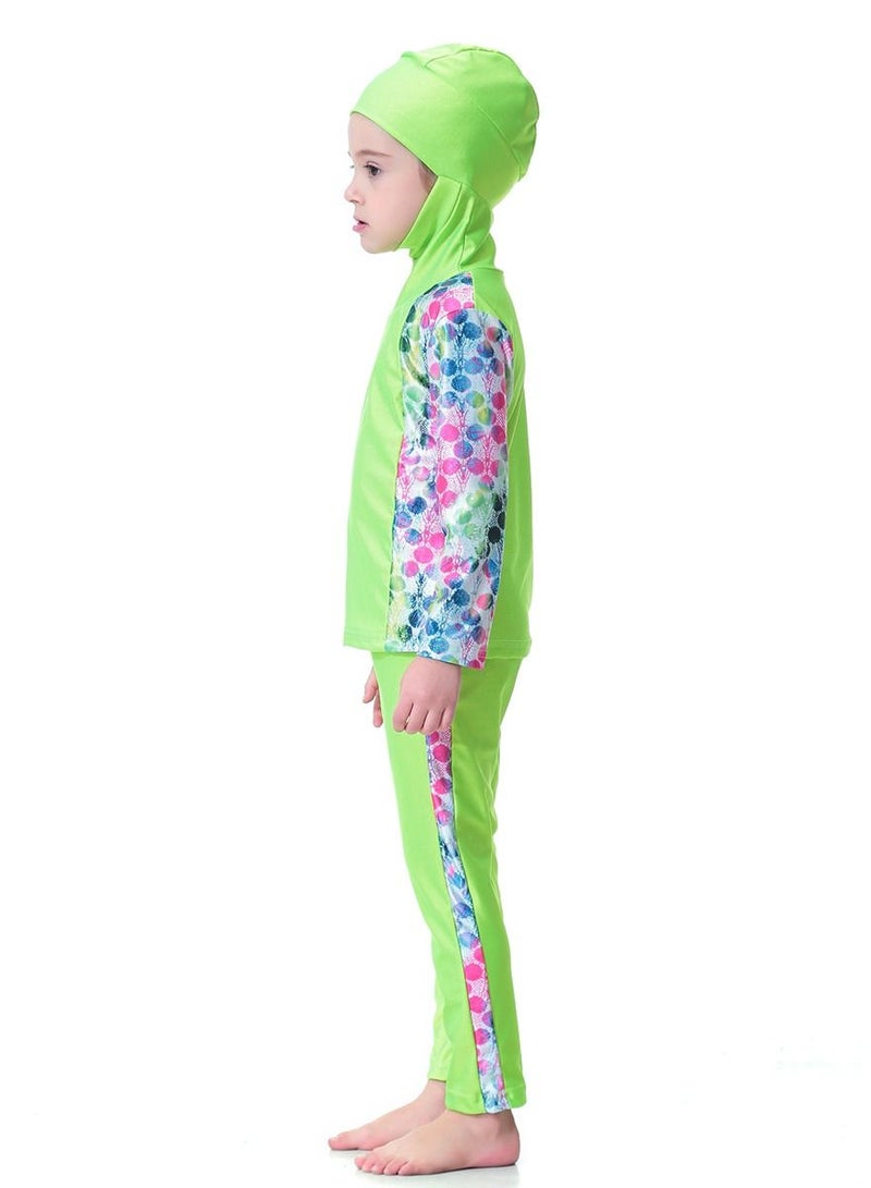 Loquat Girls Three-piece Set Swimwear Long Sleeve and Long Trousers - Image 4