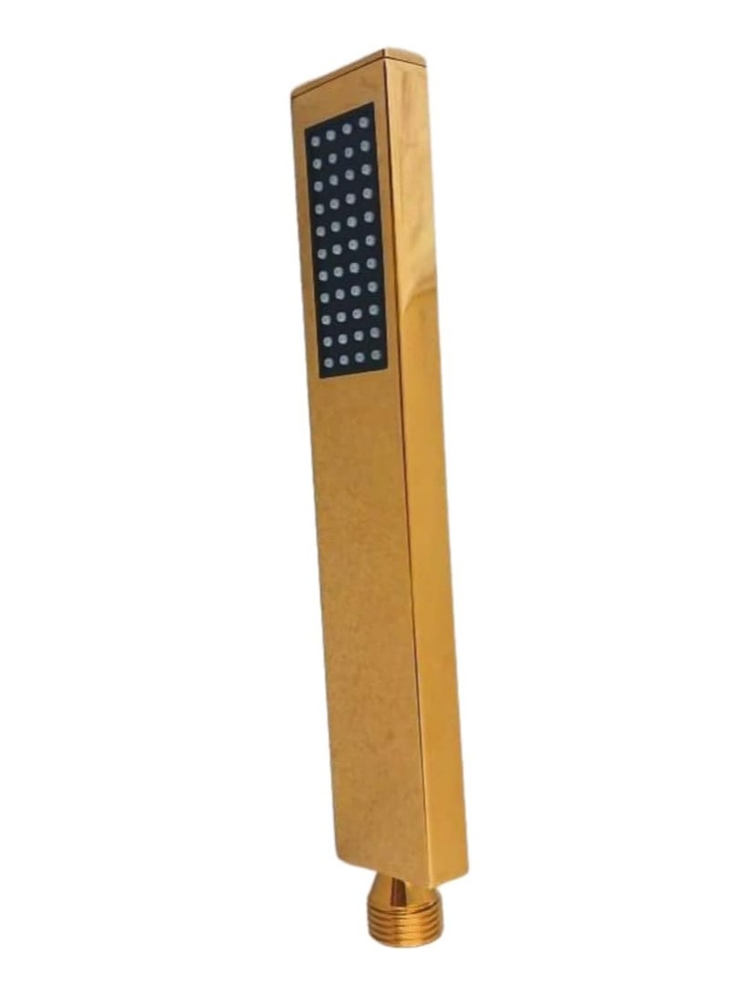 Metal Hand Shower Head (Square Gold) - Image 2