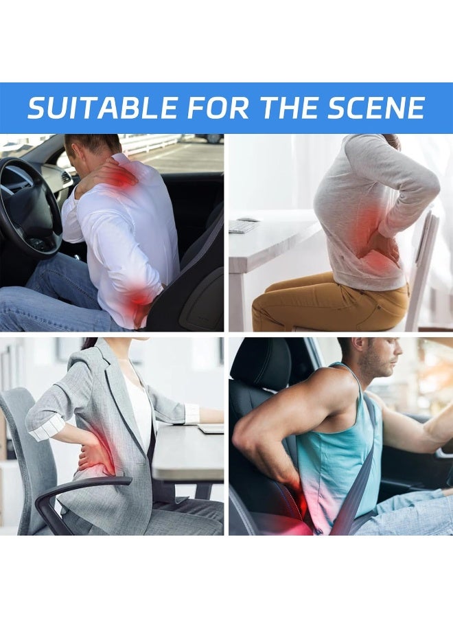 Car Lumbar Support Pillow High Density Memory Foam Back Cushion with Breathable Mesh, Ergonomic Lower Back Waist Support, Contoured Seat Backrest Cushion for Long Driving Travel Office Chair, Brown, 46x42cm - Image 3