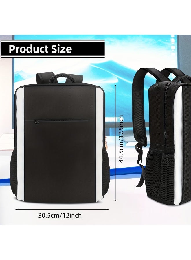 Sharpdo PS5 Carrying Case Large Capacity Durable Nylon Console Backpack with Adjustable Shoulder Strap Multi-Pocket Storage for PlayStation 5 PS4 Xbox Series X S Travel Bag Everyday Use - Image 2