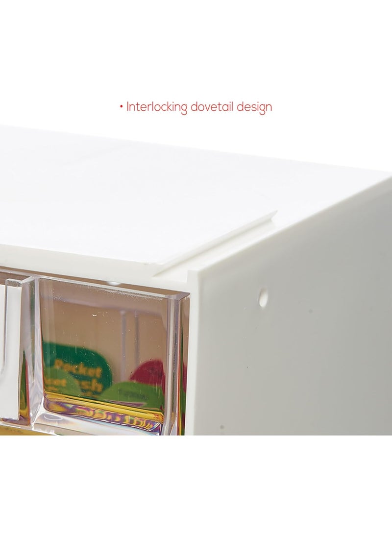 Deflecto Deflecto Interlocking Tilt Bin 6 Bin Unit Clear and White 2358 x 412 x 358 20603OP  - Image 5