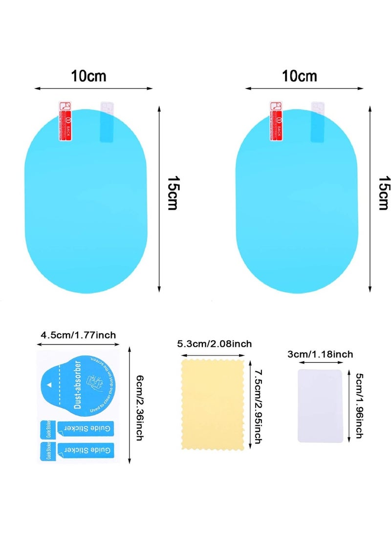 Generic 2 Pieces Car Mirror Film Anti-Fog Car Rear View Mirror Film Rainproof Waterproof Car Rain Film Car Window Clear Sticker with Toolkit for Car Rear View Mirrors  - Image 4