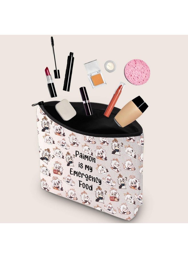 JXGZSO Anime Inspired Novelty Cosmetic Bag Paimon Is My Emergency Food Traveller Gift Anime Lover Gift (Paimon Bag)  - Image 3