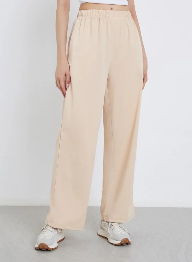 Take Two Take Two Back Pocket Printed Pants with Elasticated Waistband