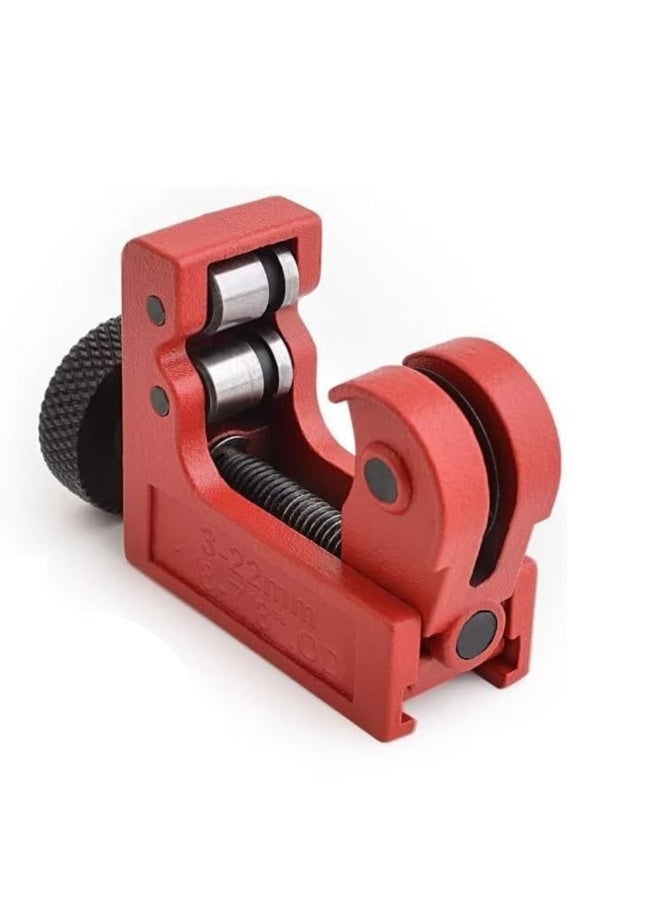 Mini Tube Cutter for 3-22mm Pipes, Adjustable Zinc Alloy Cutter Tool for Copper Aluminum  Brass PVC Pipes - Image 1