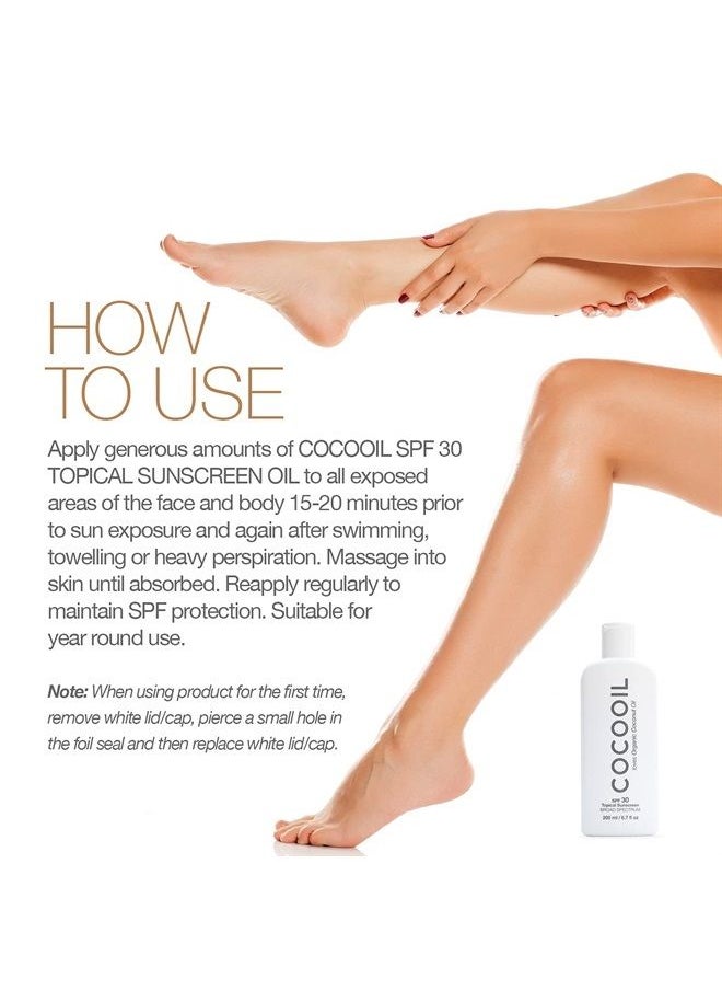 COCOOIL - Topical Sunscreen SPF 30 | Natural Botanical Oils, Organic Coconut Oil, Skin Nourishing, Cruelty Free | 6.7 Fl Oz - Image 1