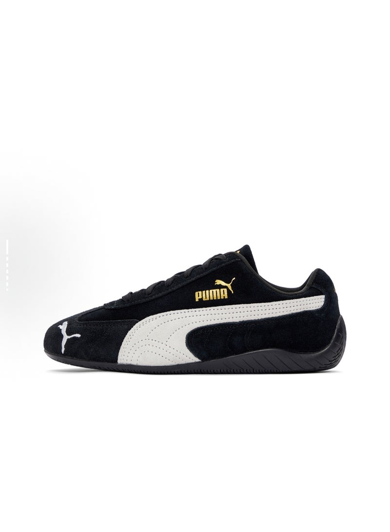 Puma Black and White Foil Racing Shoes Low-Top Leather Retro Casual Unisex Sneakers - Image 1