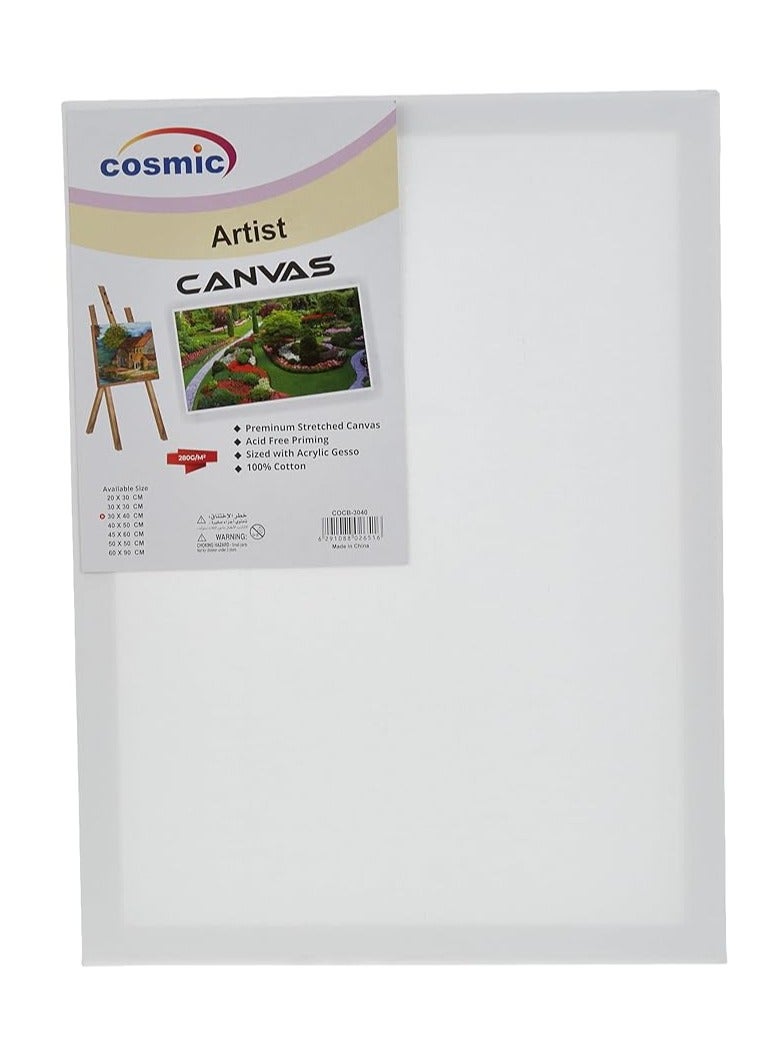 Cosmic Artist Canvas Board White 30x40cm - Image 1