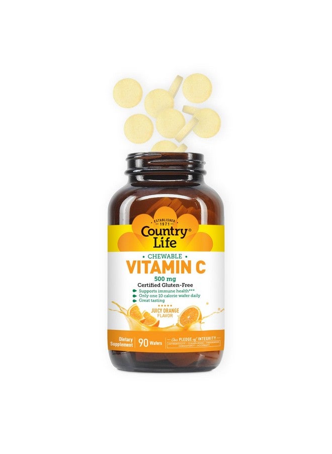 Country Life Vitamin C 500g High Potency - 90 Chewable Tablets, Immune Support - Vegan, Non-GMO, 90 Day Supply - Image 5