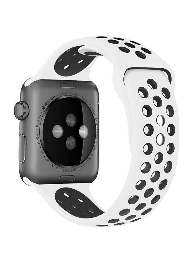 Silicone Replacement Strap For Apple Watch Series 5/6/7 42/44/45mm Multicolour - Image 2