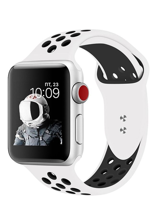 Silicone Replacement Strap For Apple Watch Series 5/6/7 42/44/45mm Multicolour - Image 1