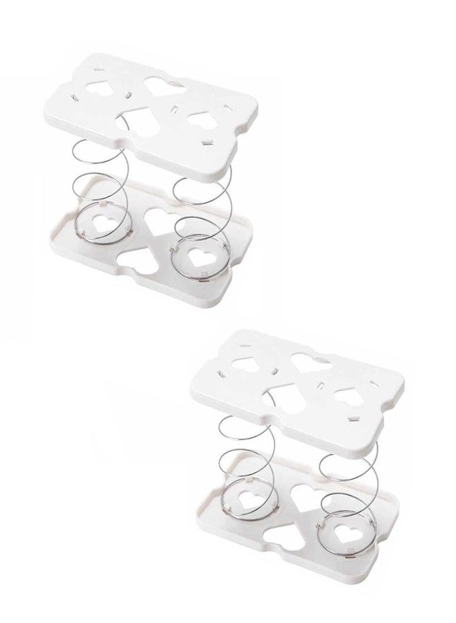 ZYAMY 2PCS White Paper Towel Dispenser Tissue Box Spring Loaded Lift Support Tissue Holder Tissue Box Holder for Office Home Kitchen Toilet - Image 1