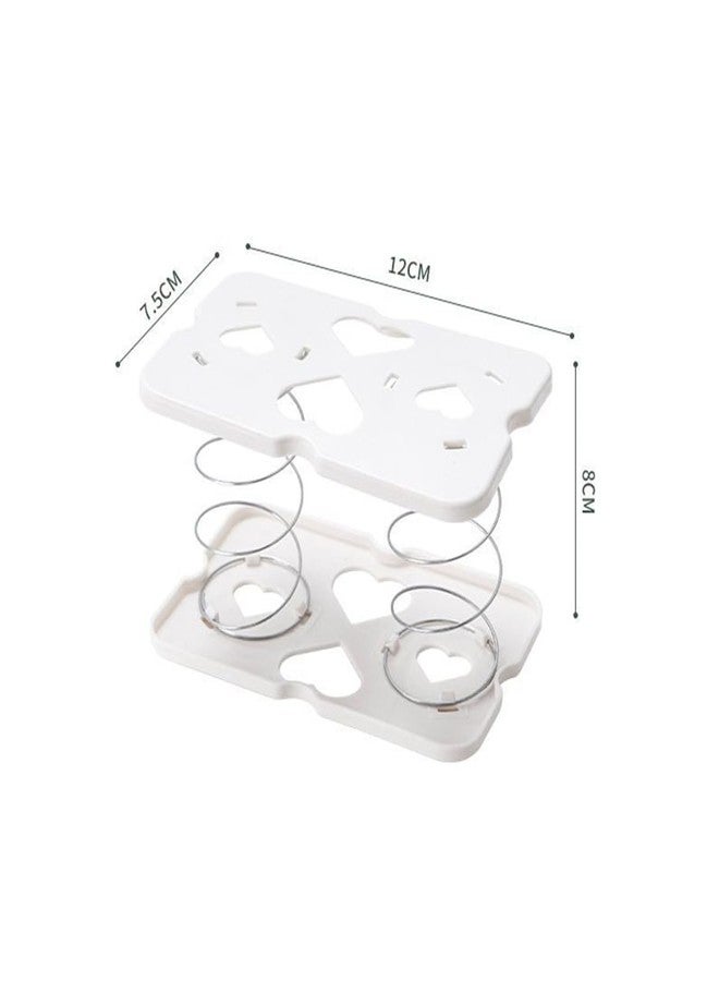 ZYAMY 2PCS White Paper Towel Dispenser Tissue Box Spring Loaded Lift Support Tissue Holder Tissue Box Holder for Office Home Kitchen Toilet - Image 2
