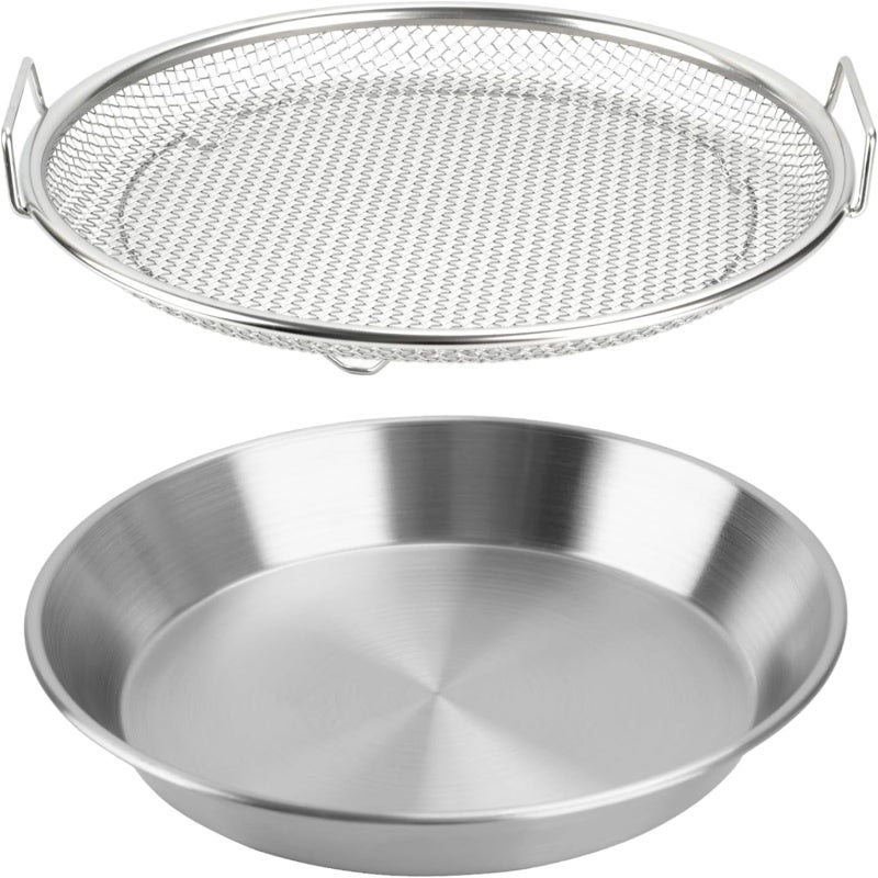 Stainless steel mesh oil filter tray, air fryer fried food oil draining accessory, dessert draining filter tray - Image 2