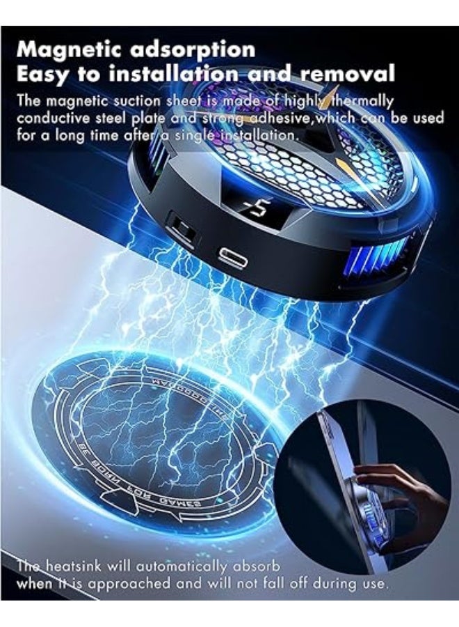 YARDHOBI iPad Cooler, Magnetic Tablet Cooler for ipad/Surface pro/Samsung Tab, Compatible for Steam Deck, Universal Radiator with Temperature Display for Mobile Gaming, Tiktok Live Streaming - Image 5