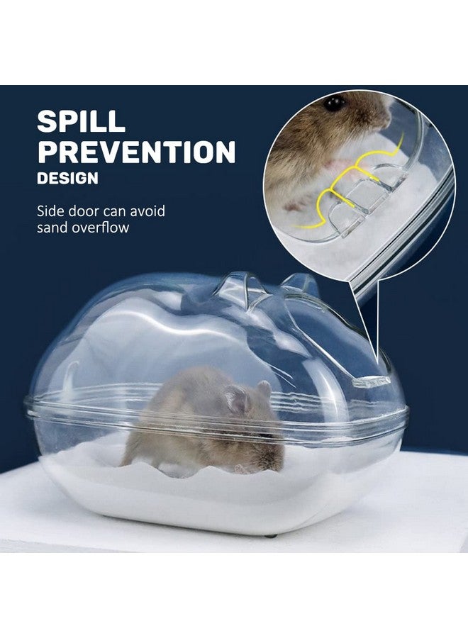 PDFans حاوية حمام رمل للهامستر وصندوق فضلات الحيوانات الصغيرة وحوض استحمام وحمام المخلوقات مع مغرفة وملحقات للفئران والقنفذ والليمينغ والجربوع أو الحيوانات الأليفة الصغيرة الأخرى - Image 4
