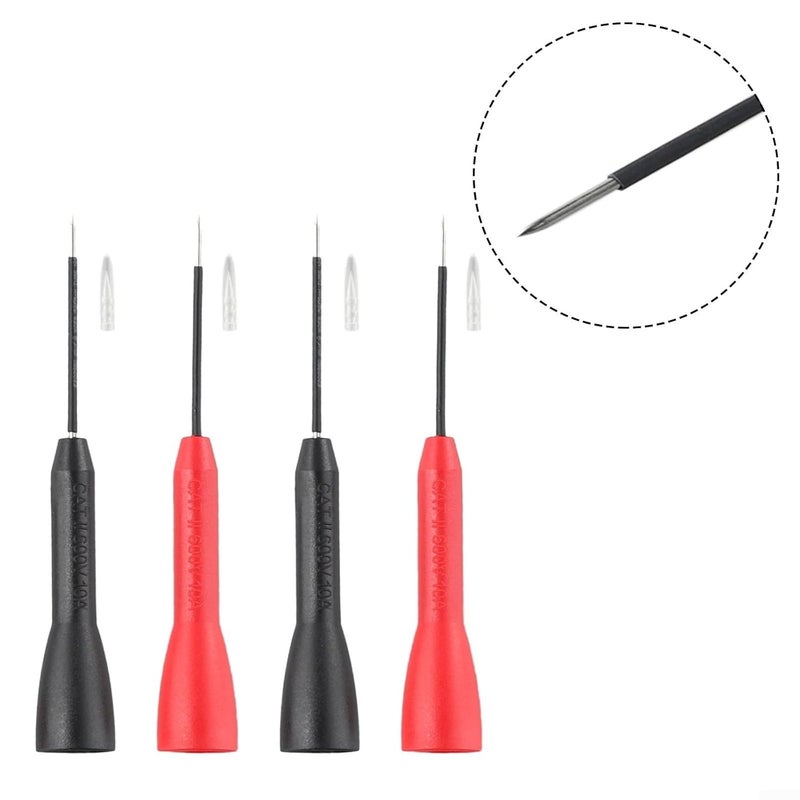 Insulation Piercing Needles 10A 600V Nondestructive Multimeter Test Probes Set of 4 - Image 4
