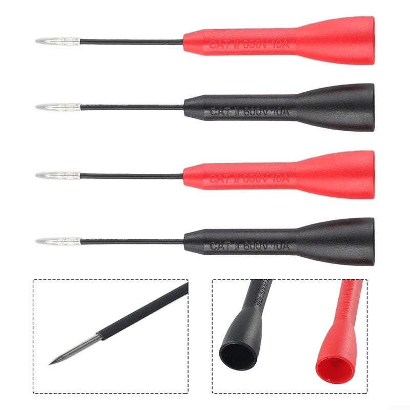 Insulation Piercing Needles 10A 600V Nondestructive Multimeter Test Probes Set of 4 - Image 5